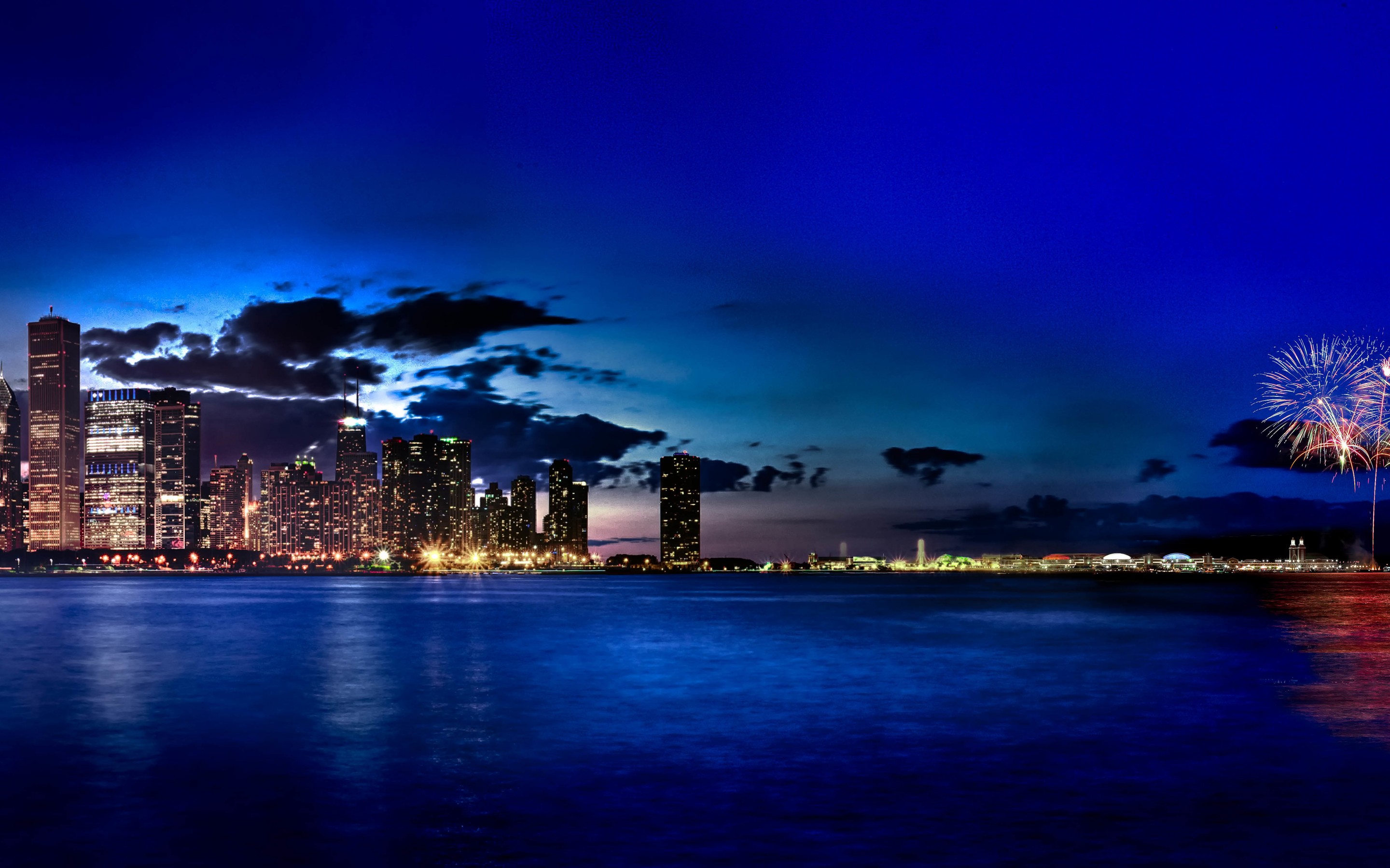 fireworks, Chicago, City, Illinois, Usa, New, Year, July Wallpaper