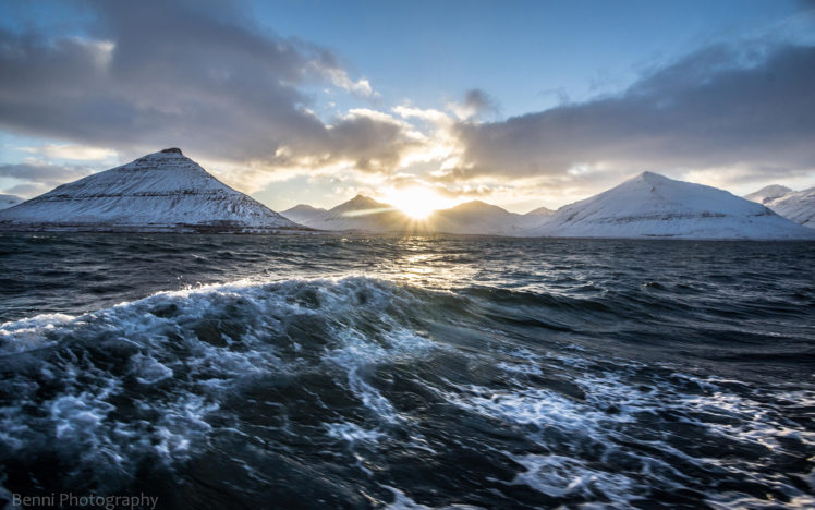ocean, Mountains, Landscape, Sunlight HD Wallpaper Desktop Background