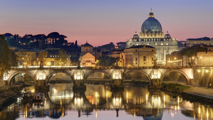 rome, Evening, Light, Italy, Reflection HD Wallpaper Desktop Background