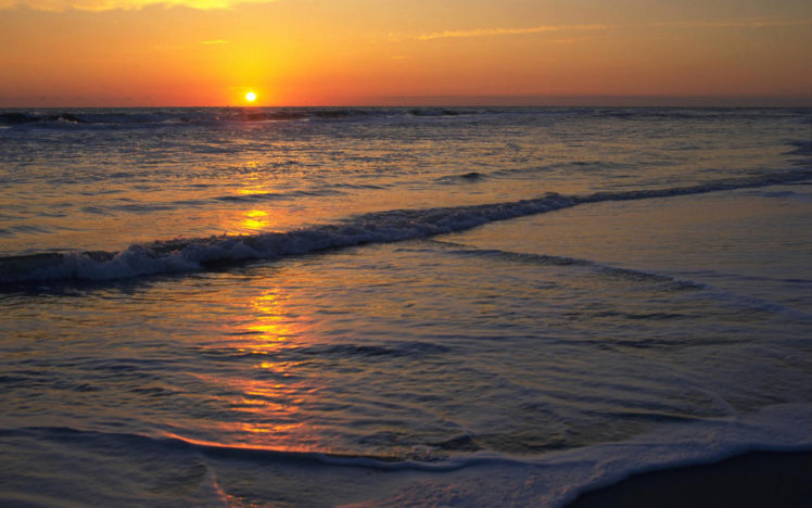 sunset, Seascapes HD Wallpaper Desktop Background