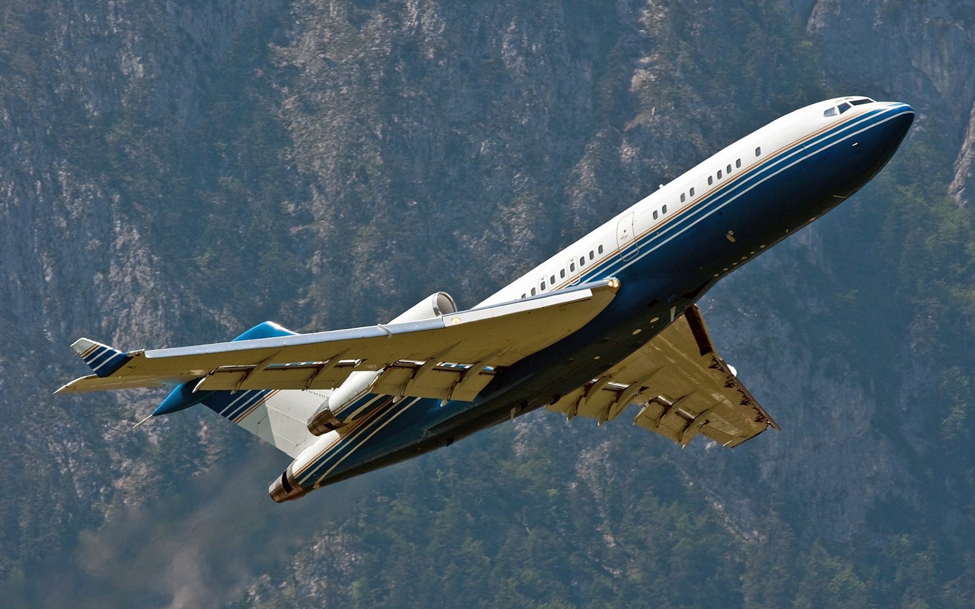 mountains, Aircraft, Boeing, 727 Wallpaper