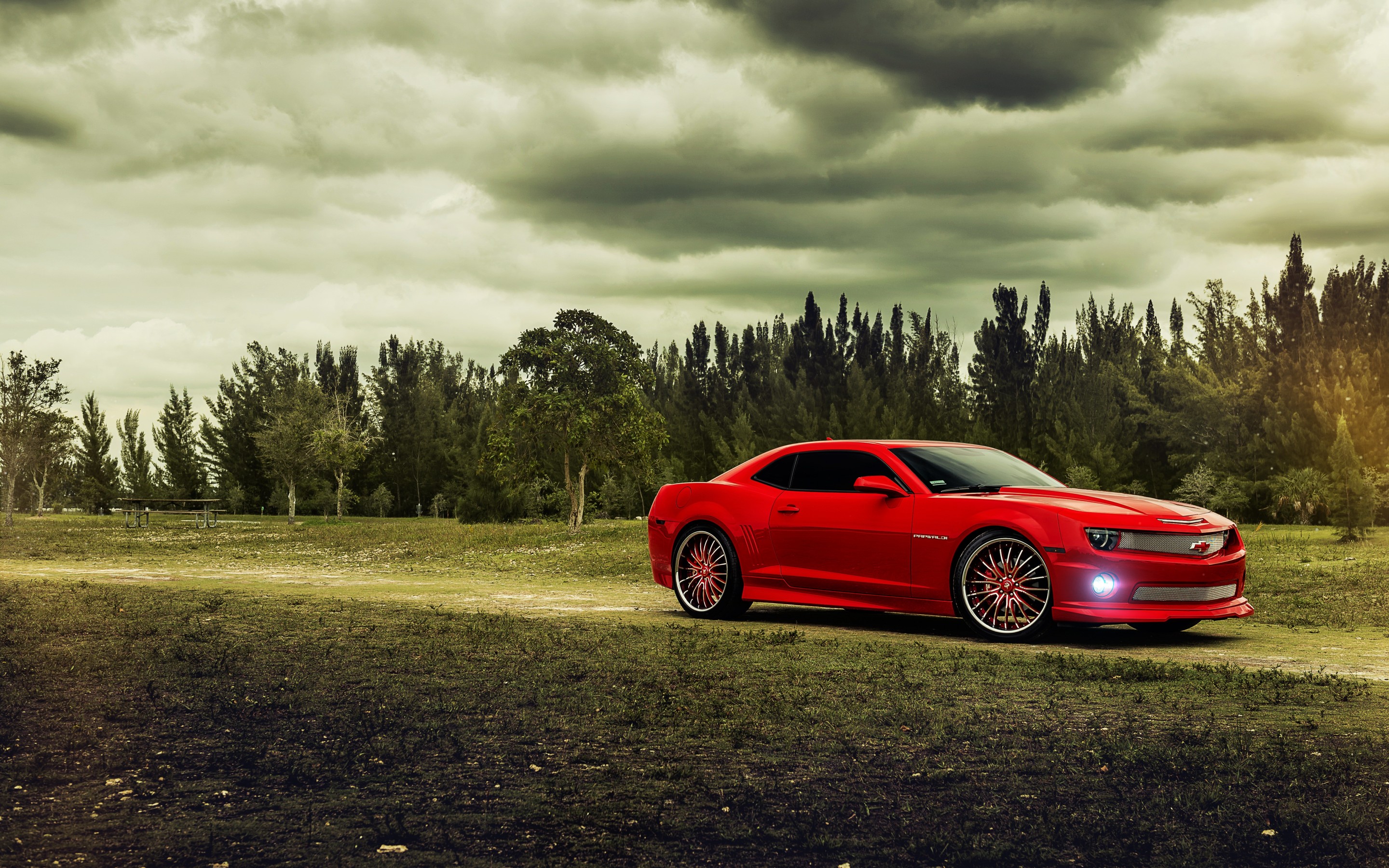 chevrolet, Camaro, Red, Muscle, Car, Tuning Wallpaper