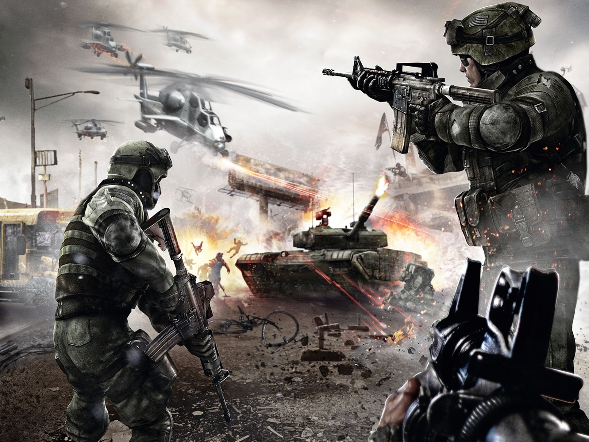 homefront, Game, War, Action, Battle, Military, Tank, Weapon, Gun Wallpaper