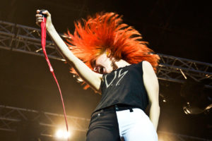 microphone, Paramore, Hayley, Williams, Hair, Red, Scene, Concert