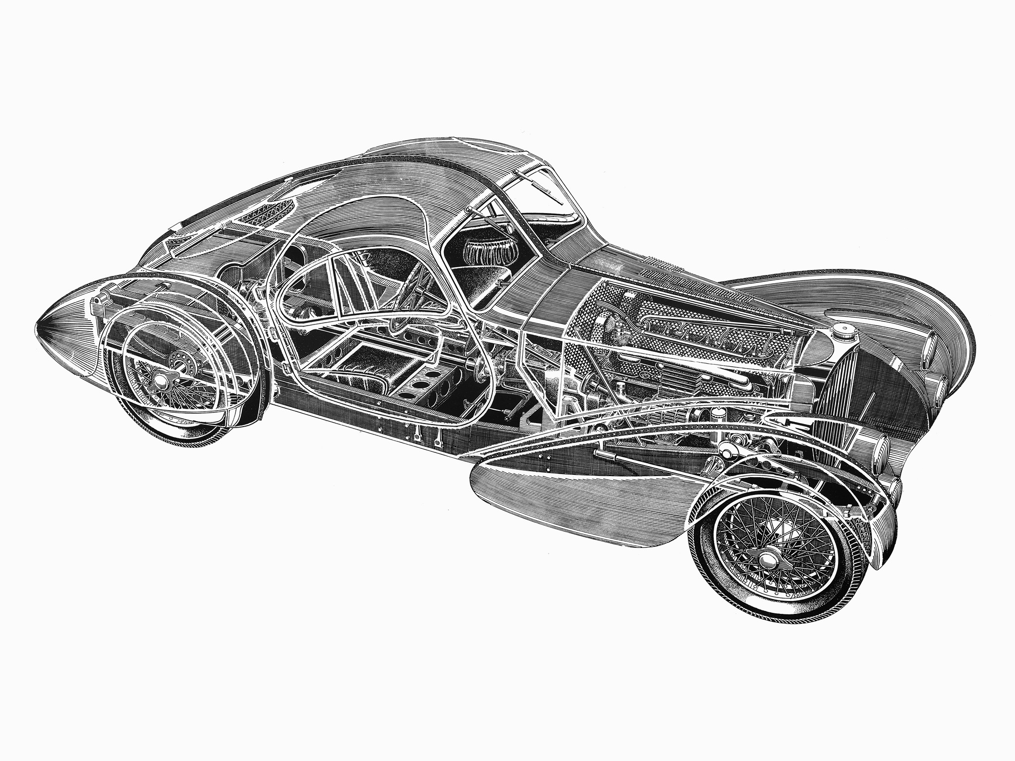 1936, Bugatti, Type, 57sc, Atlantic, Coupe, Supercar, Retro, Interior, Engine Wallpaper