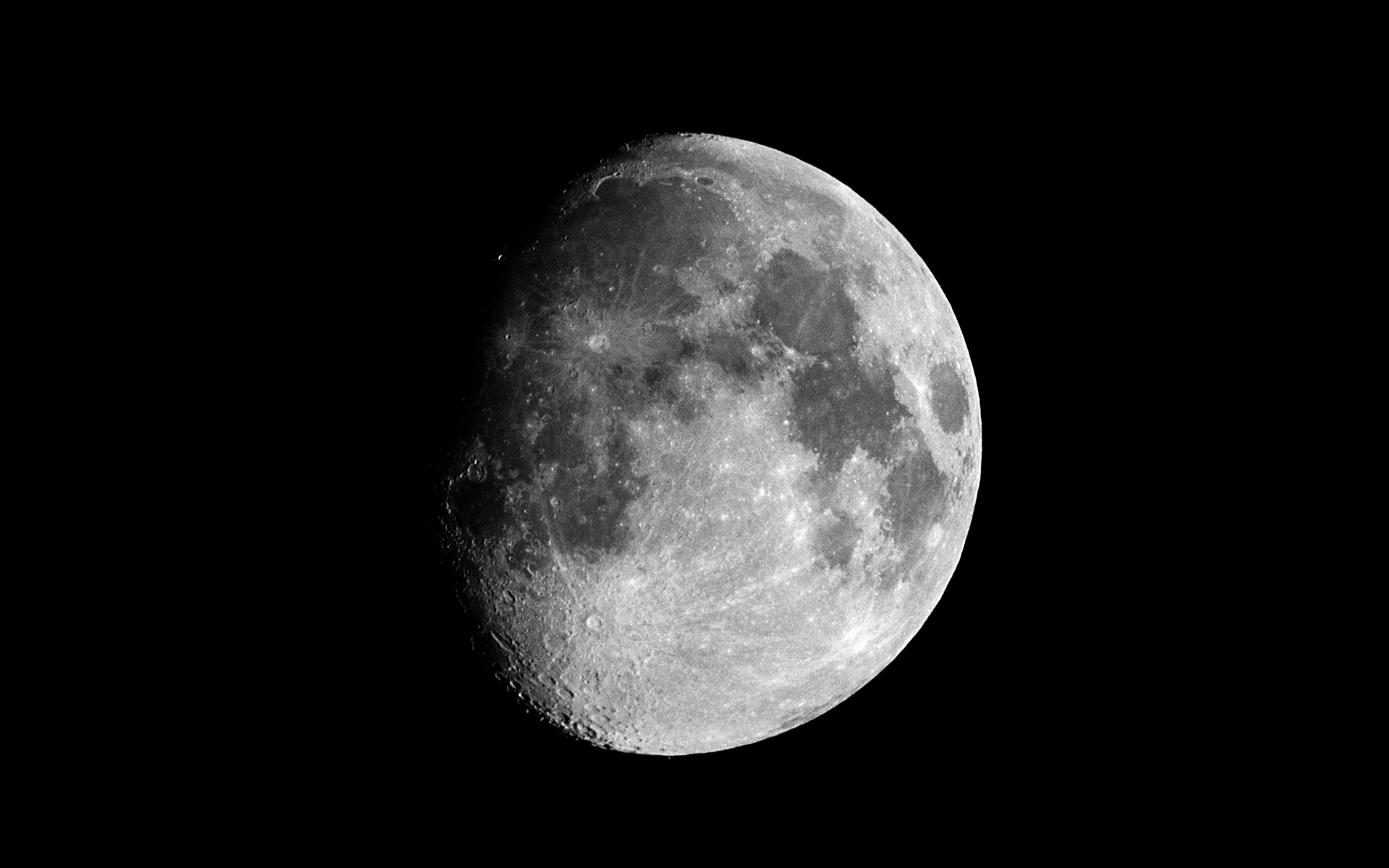 moon, Gibbous Wallpaper