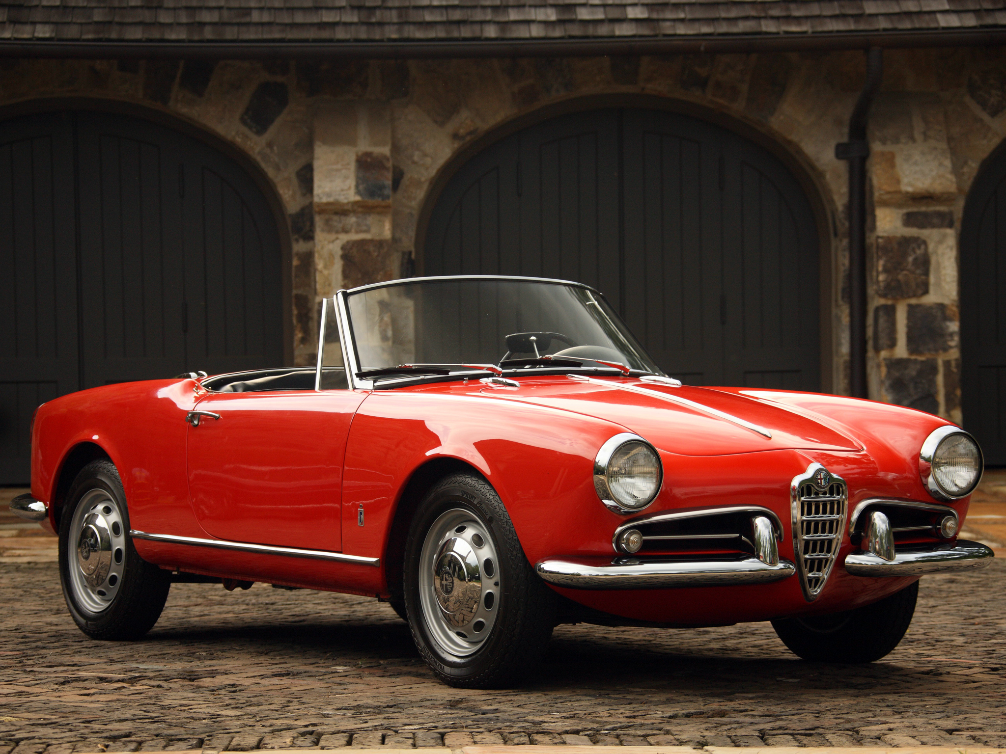 1956, Alfa, Romeo, Giulietta, Spider, Retro, Gd Wallpaper