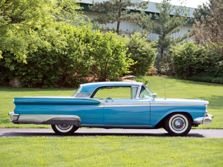 1959, Ford, Fairlane, 500, Skyliner, Retractable, Hardtop, Retro HD Wallpaper Desktop Background