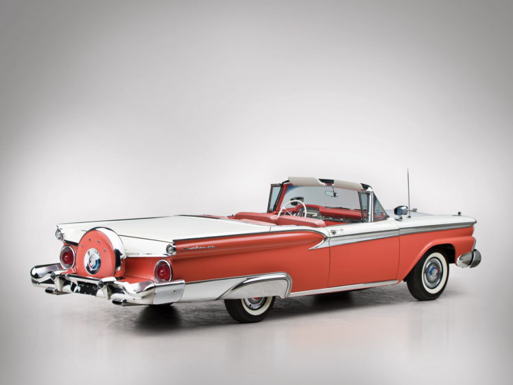 1959, Ford, Fairlane, 500, Skyliner, Retractable, Hardtop, Retro HD Wallpaper Desktop Background