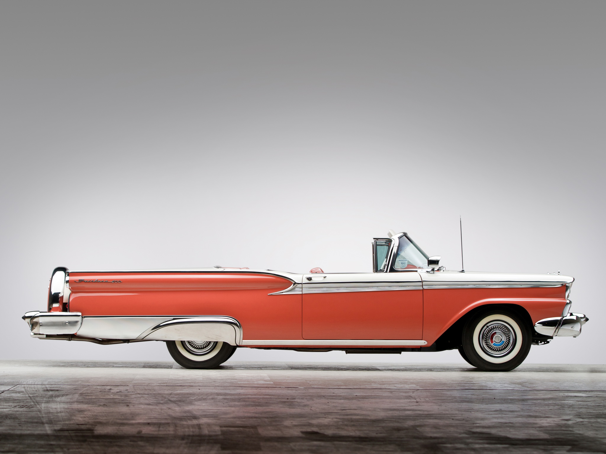 1959, Ford, Fairlane, 500, Skyliner, Retractable, Hardtop, Retro Wallpaper