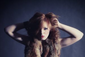 women, Redheads, Models, Fur, Blue, Background, Arms, Raised, Patty, The, Life, Erotic, Magazine