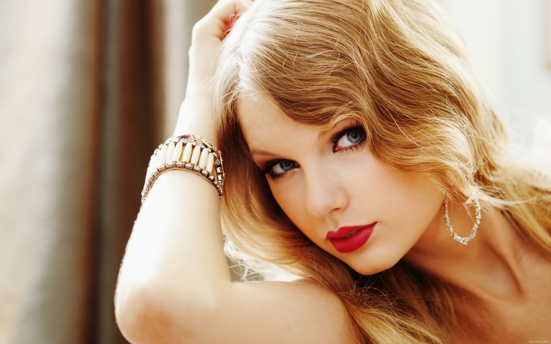 blondes, Women, Taylor, Swift, Celebrity, Singers, Faces, Red, Lips Wallpaper