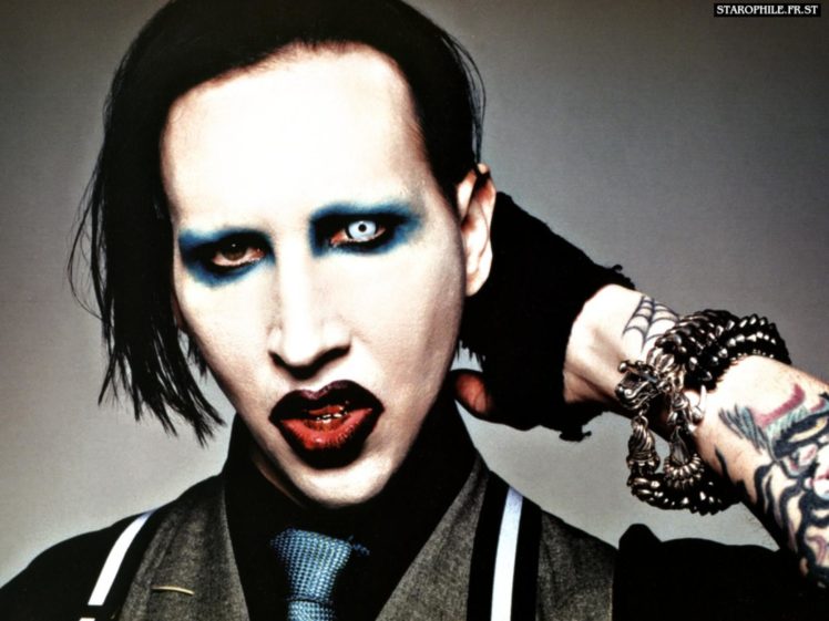 marilyn, Manson, Industrial, Metal, Rock, Heavy, Shock, Gothic, Glam, Tattoo HD Wallpaper Desktop Background