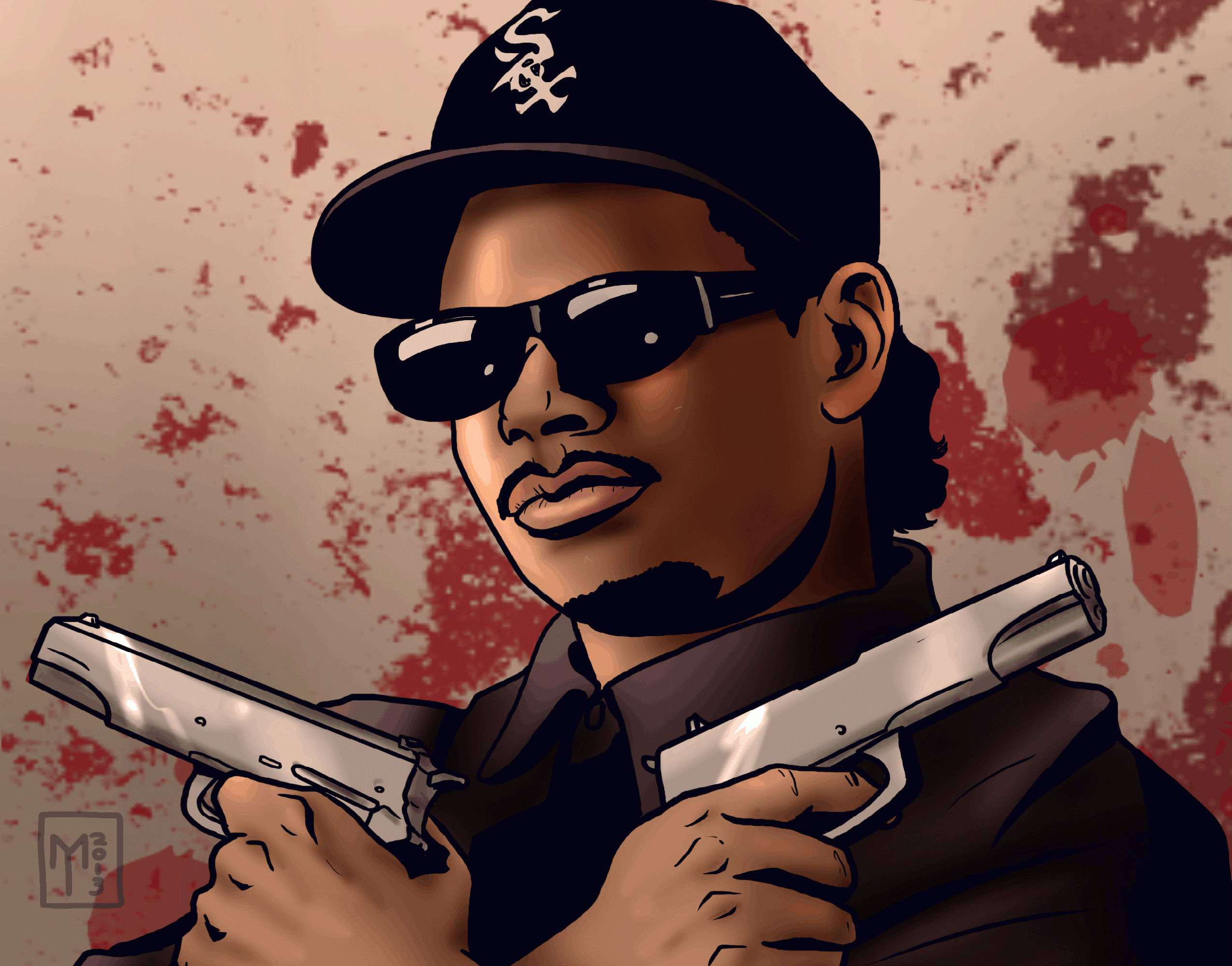 eazy E Nwa Gangsta Rapper Rap Hip Hop Eazy e Weapon Gun