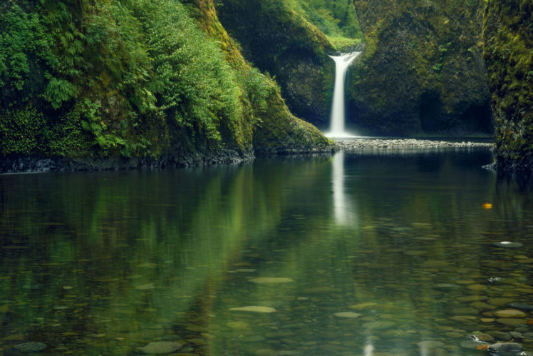 the, Punchbowl, Waterfalls,  , Eagle, Creek, Mount, Hood, National, Forest,  , Columbia HD Wallpaper Desktop Background