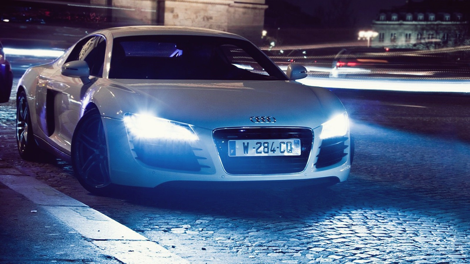 night, Lights, Cars, Audi, Audi, R8 Wallpapers HD / Desktop and Mobile  Backgrounds