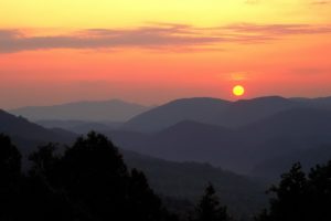 sunrise, Mountains, Point, National, Park