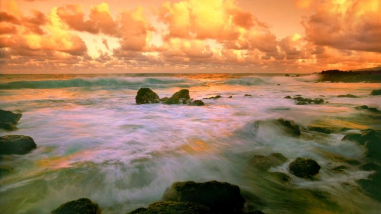 nature, Rocks, Hawaii, Sea, Beaches HD Wallpaper Desktop Background