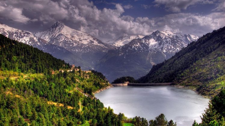 mountains, Landscapes, Nature, Trees, Lakes HD Wallpaper Desktop Background
