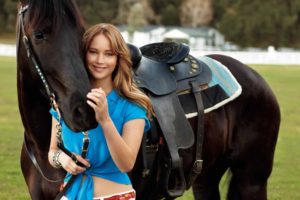 blondes, Women, Actress, Animals, People, Horses, Jennifer, Lawrence, Blue, Dress, Girls, With, Horses