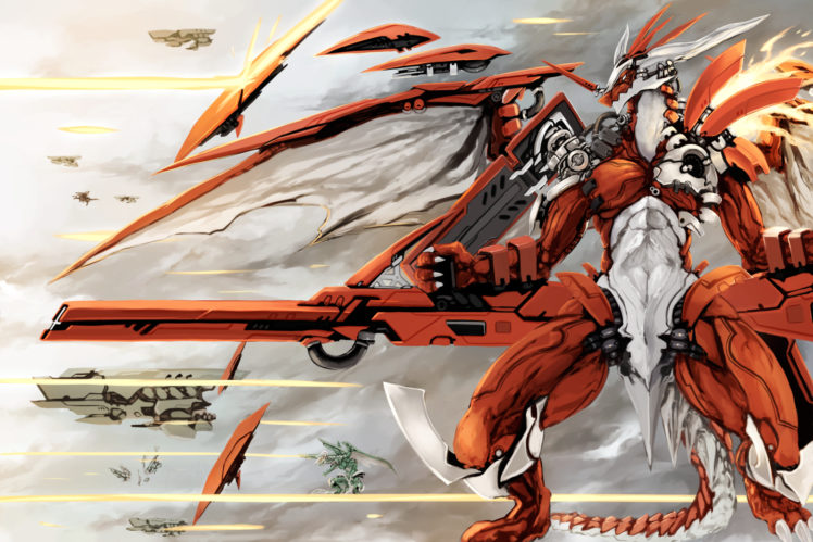 original, Dragon, Kyouya, Mecha, Original, Weapon HD Wallpaper Desktop Background