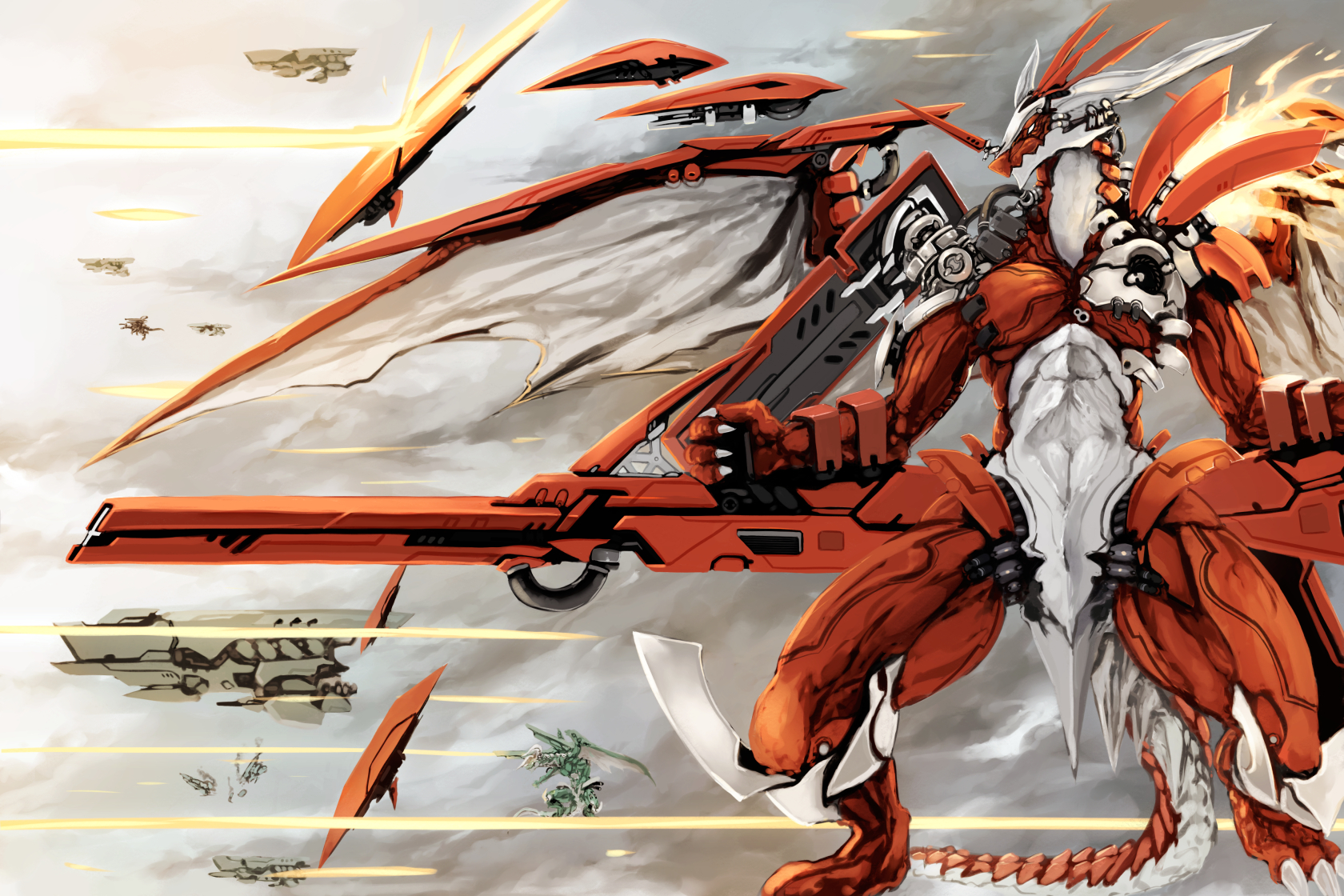 original, Dragon, Kyouya, Mecha, Original, Weapon Wallpaper