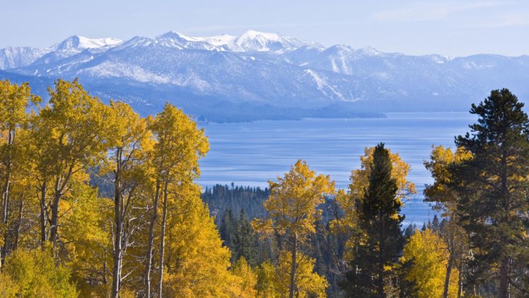 autumn, California, Lake, Tahoe HD Wallpaper Desktop Background