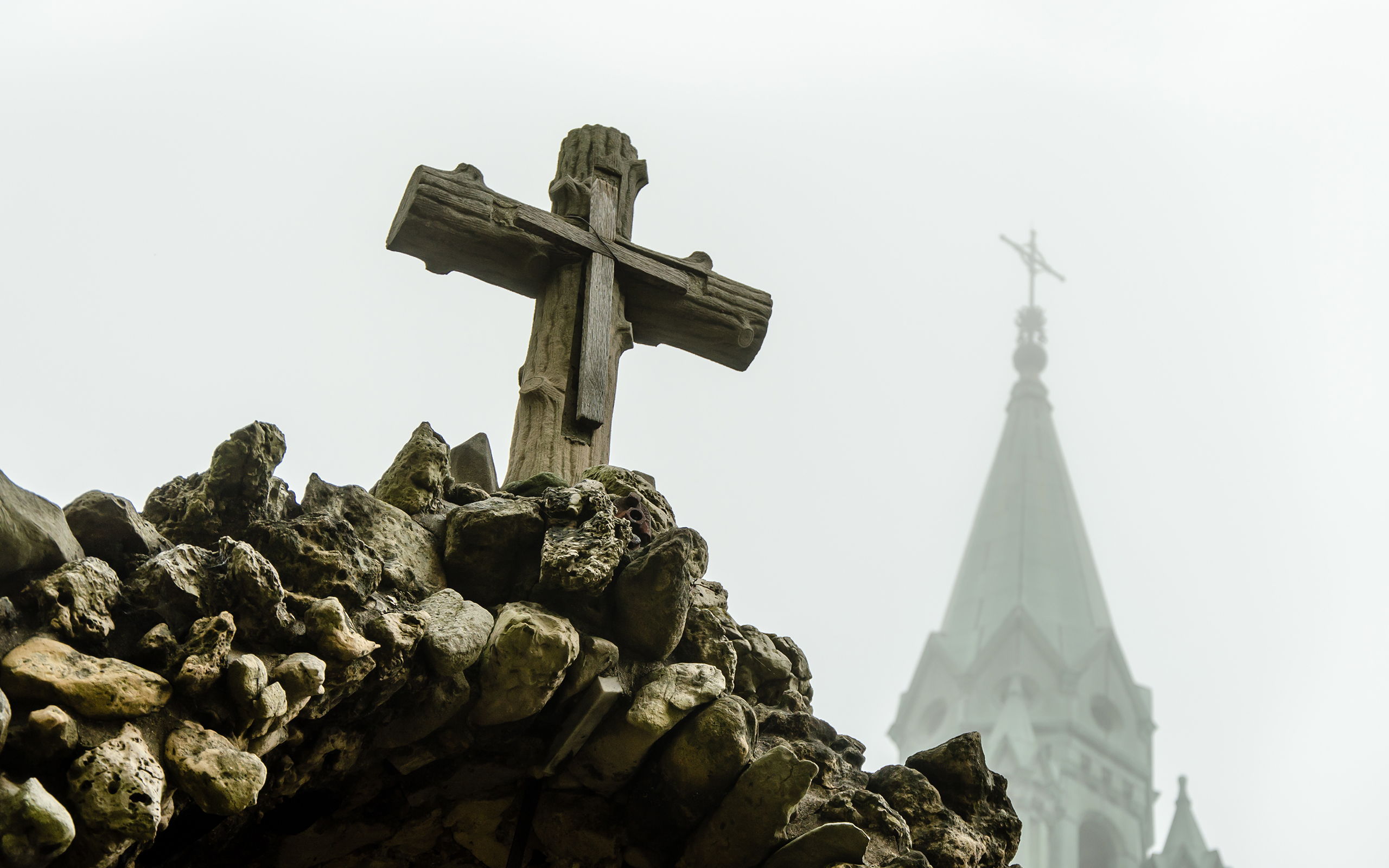 cross, Rocks, Stones, Religion, Church, Cathedral Wallpaper