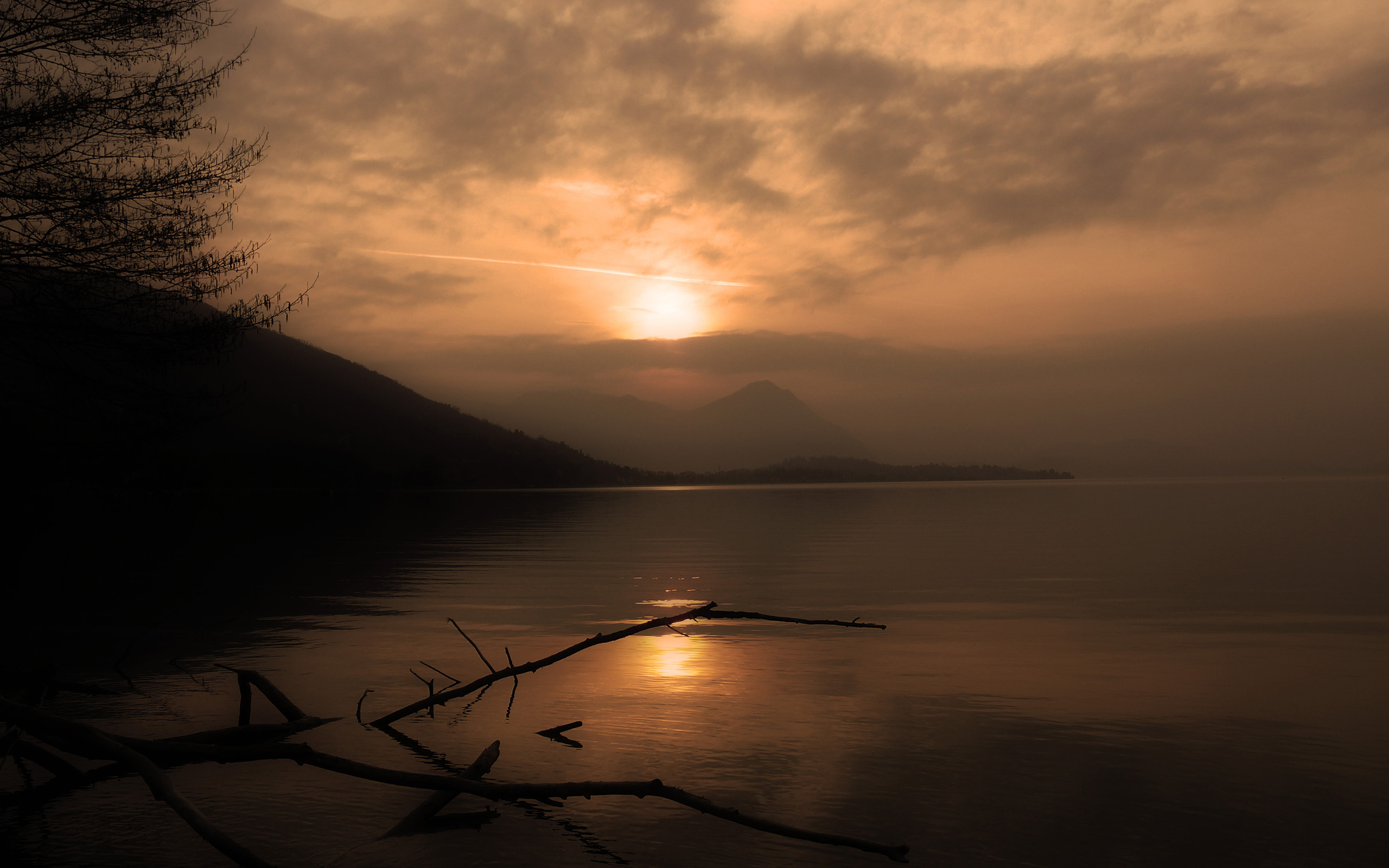 lake, Sunset, Reflection Wallpaper