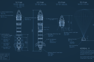 rocket, Kerbal, X, Blueprint, Kerbal, Space, Program, Spaceship