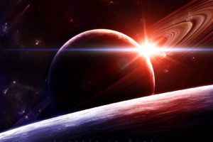 sunrise, Outer, Space, Stars, Planets, Saturn