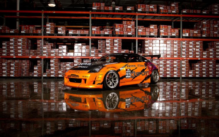 cars, Vehicles, Nissan, 350z, Orange, Cars HD Wallpaper Desktop Background