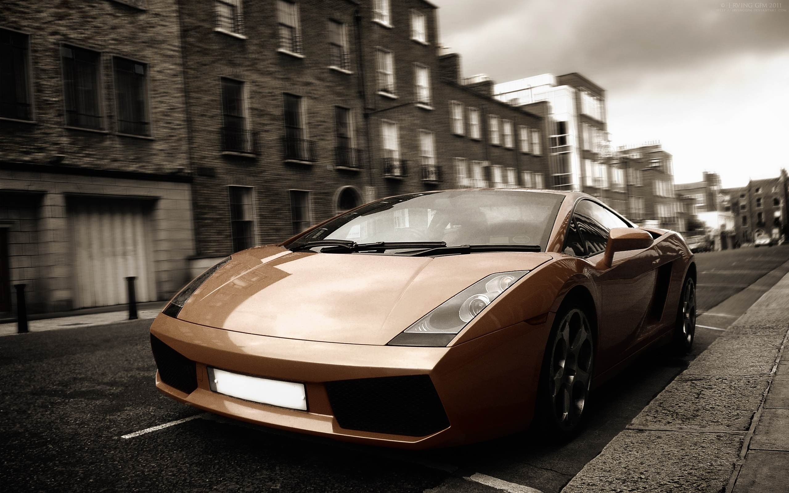 cars, Lamborghini, Sepia, Selective, Coloring Wallpaper