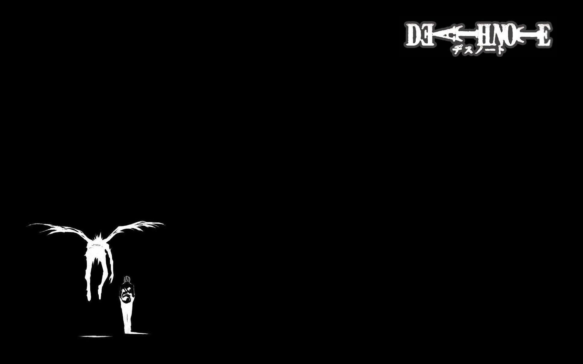 death, Note, Light, Wings, Ryuk, Yagami, Light, Simple, Background Wallpaper