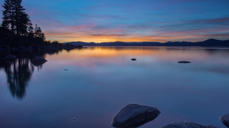 dawn, Scenic, Lakes HD Wallpaper Desktop Background