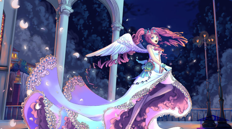 original, Angel, Dress, Anime, Girls, Fantasy HD Wallpaper Desktop Background