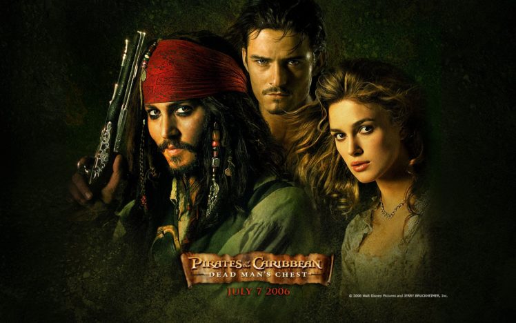 movies, Pirates, Of, The, Caribbean, Orlando, Bloom, Captain, Jack, Sparrow, Elizabeth, Swann HD Wallpaper Desktop Background