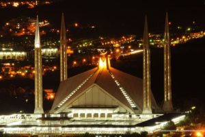 night, Architecture, Buildings, Islam, Mosques, Faisal, Mosque