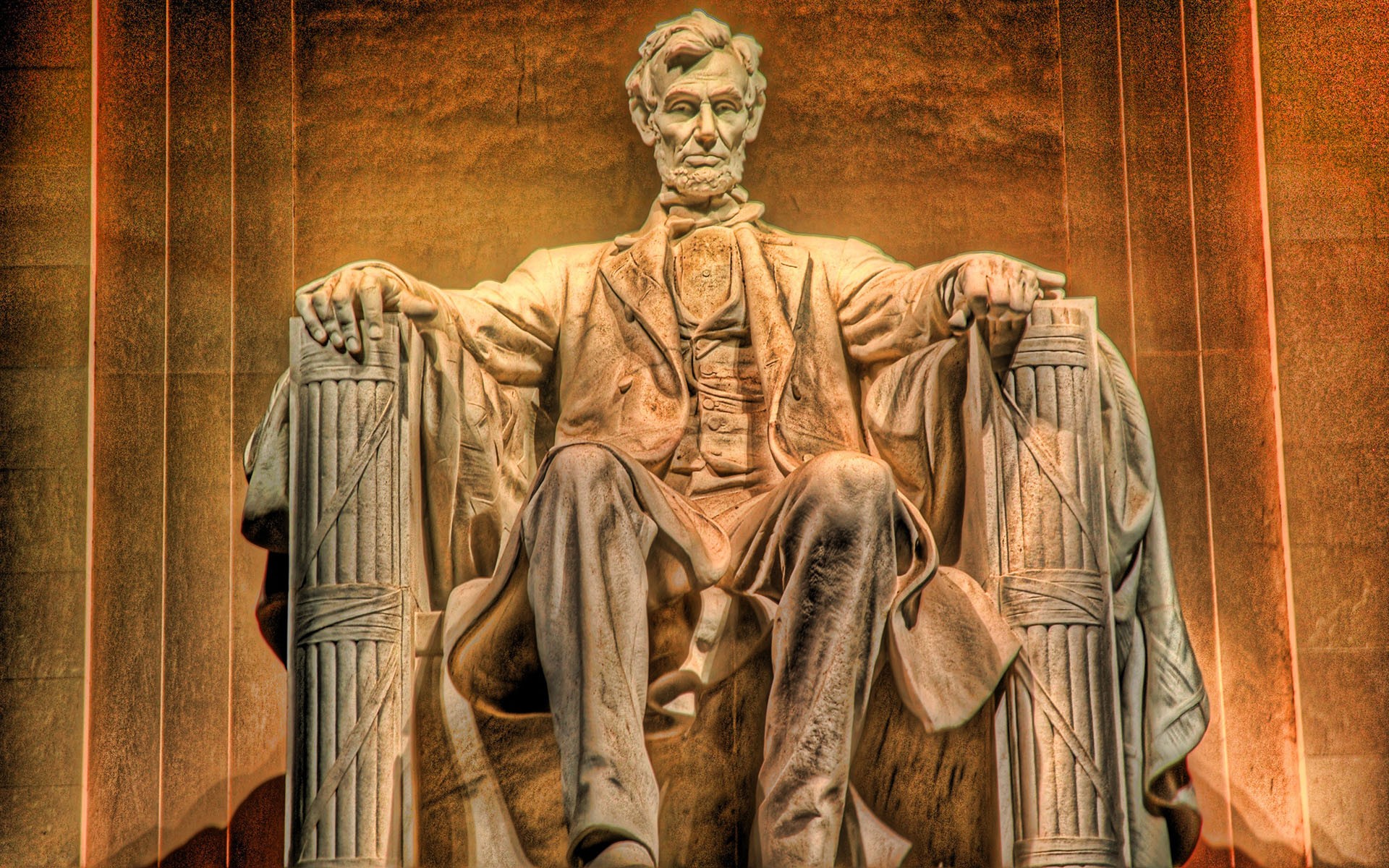 abraham, Lincoln, Presidents, Statues, Hdr, Photography Wallpaper