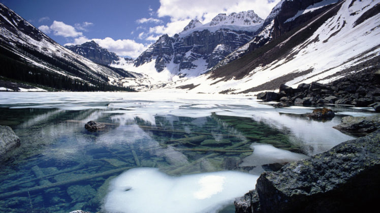 mountains, Landscapes, Snow, Canada, Alberta, Banff, National, Park HD Wallpaper Desktop Background