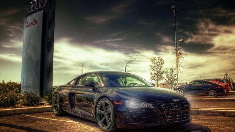 cars, Parking, Hdr, Photography, Audi, R8, V10 HD Wallpaper Desktop Background