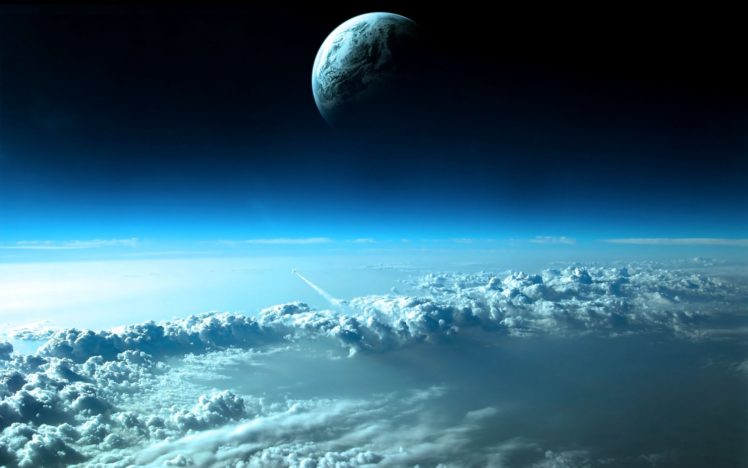 clouds, Outer, Space, Planets, Earth, Atmosphere, Skyscapes HD Wallpaper Desktop Background
