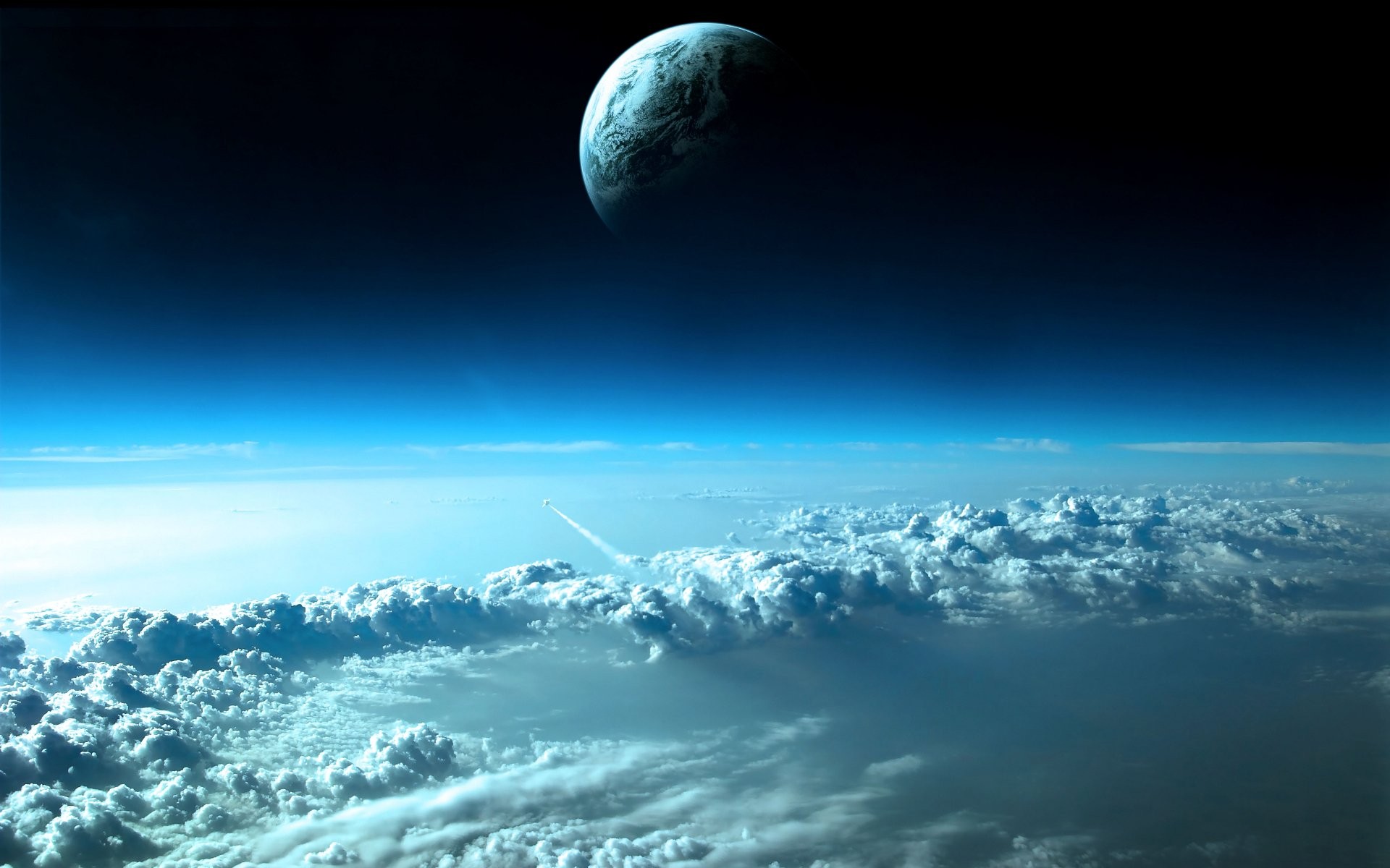 clouds, Outer, Space, Planets, Earth, Atmosphere, Skyscapes Wallpaper