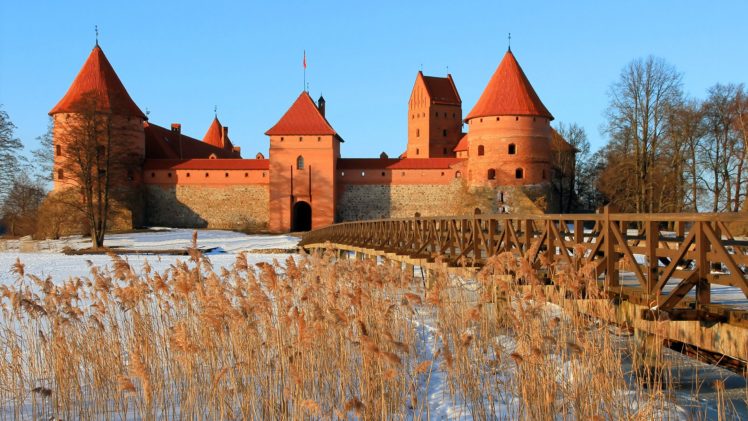 castles, Lithuania, Trakai HD Wallpaper Desktop Background