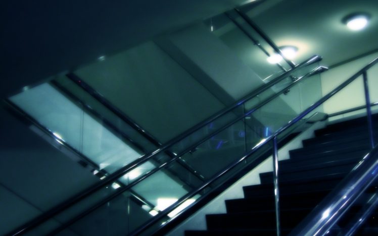lights, Indoors, Glass, Architecture, Stairways, Modern, Reflections HD Wallpaper Desktop Background