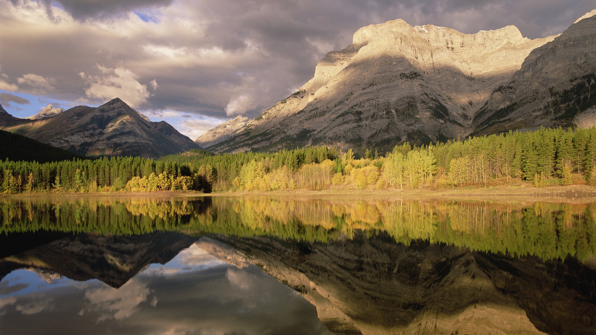 mountains, Landscapes, Nature, Fortress, Canada, Ponds, Alberta, Reflections, Mount Wallpaper