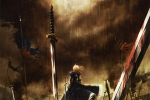 blood, Saber, Fatezero, Anime, Girls, Swords, Fate, Series