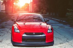 cars, Red, Cars, Front, View, Nissan, Gtr, Nissan, Gtr, R35