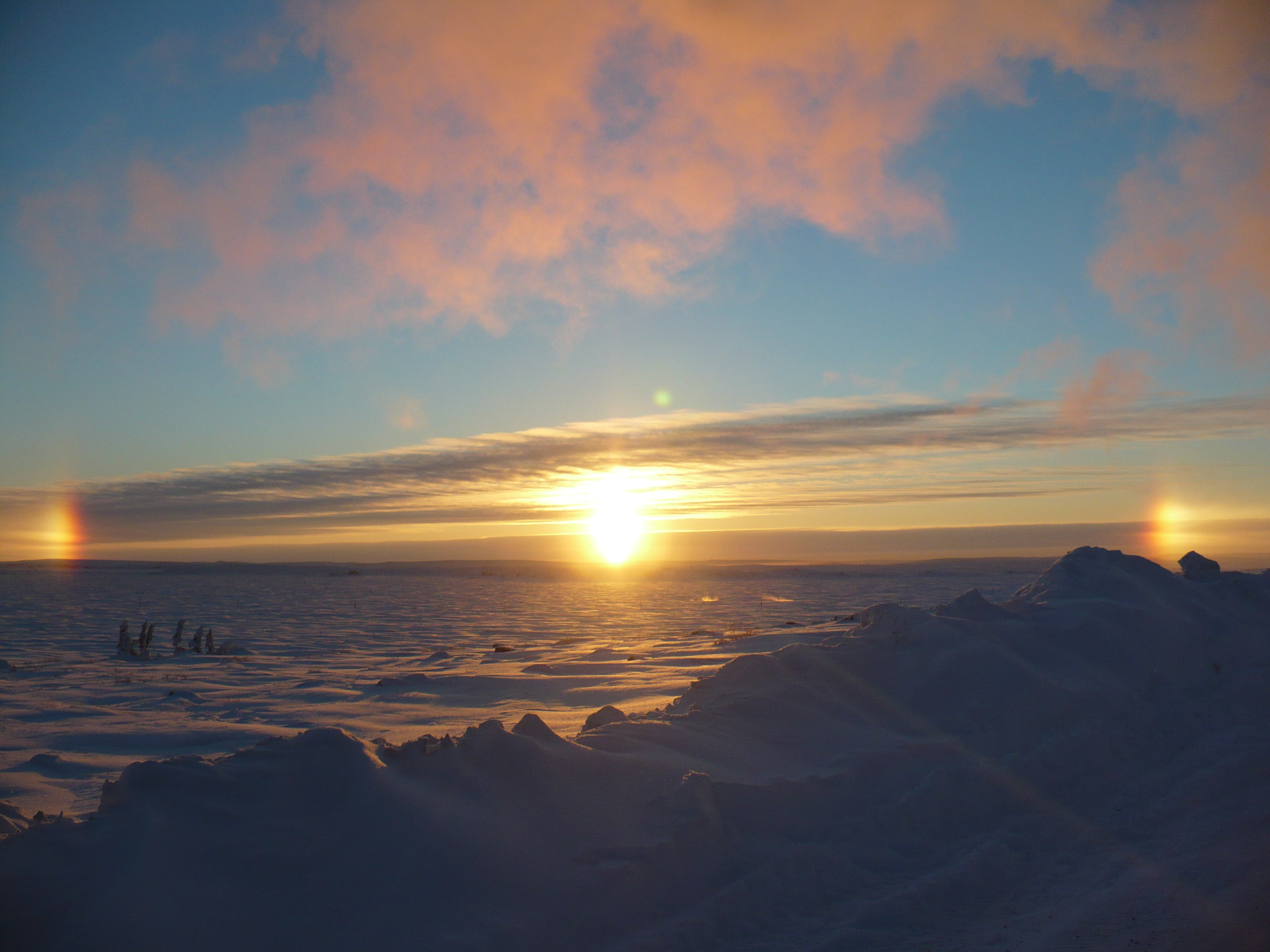 sunrise, Landscapes, Nature, Snow, Arctic Wallpaper
