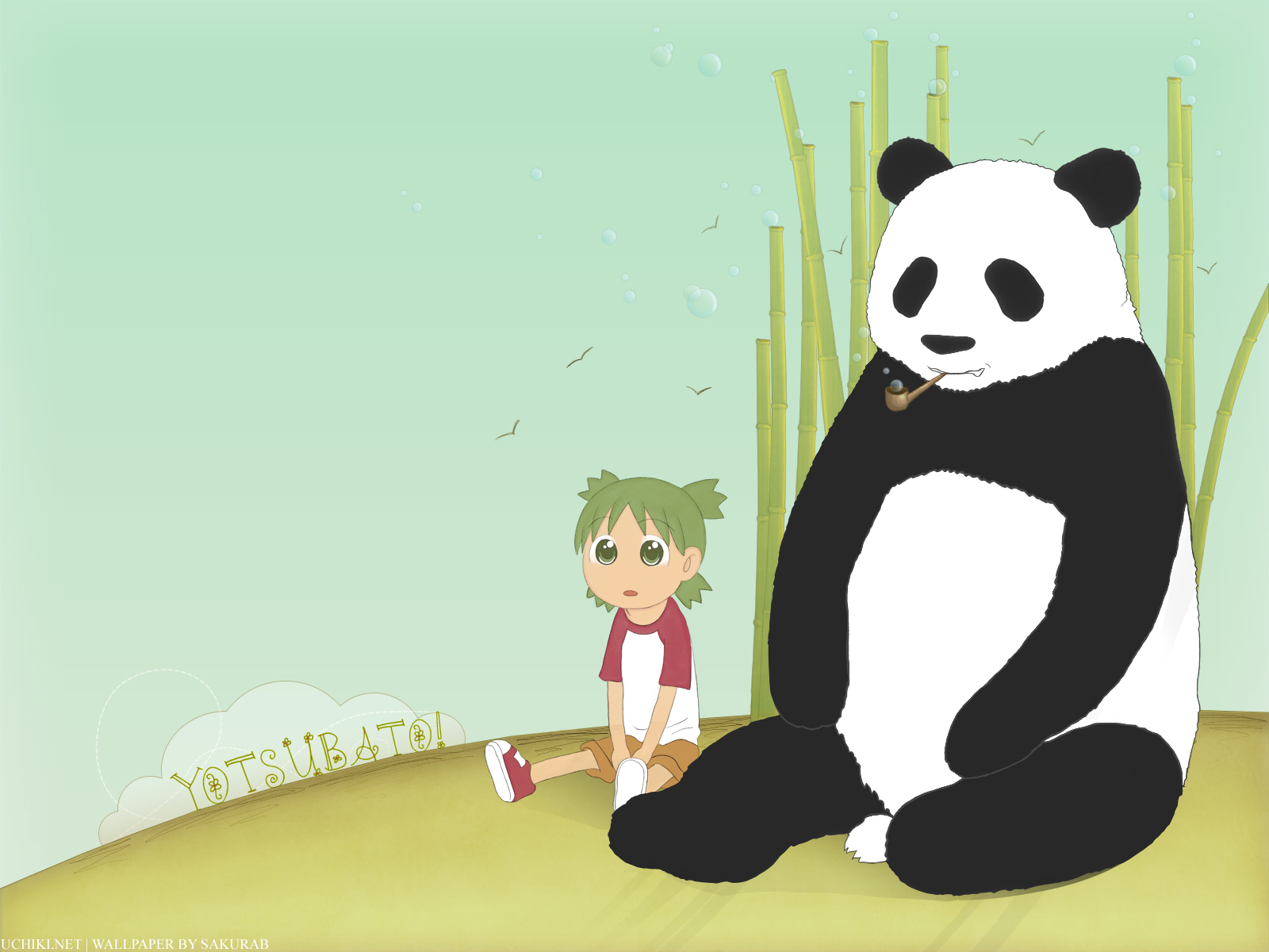yotsuba, Panda, Bears, Yotsubato Wallpaper